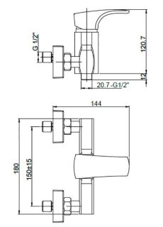 Смеситель для душа Paini Angel ANCR511LMKM хром